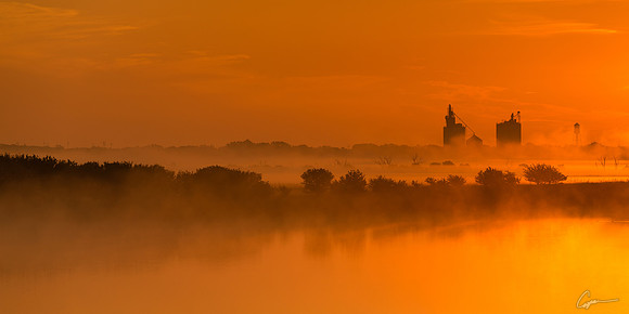Sunrise over Cawker City from the North Fork Area