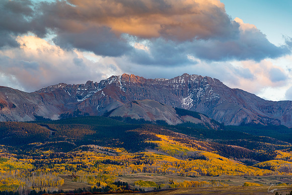 Palmyra Peak & Silver Mountain from Last Dollar Road near Telluride, CO