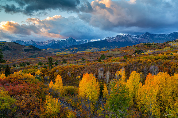 Sneffels Range from Dallas Divide near Ridgway, CO