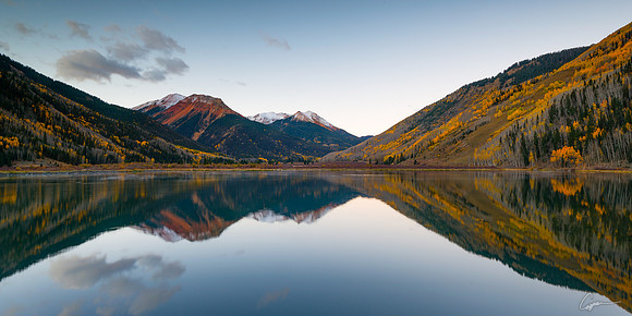 Red Mountains from Crystal Lake near Ironton, CO