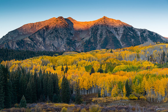 Sunrise on East Beckwith Mountain, near Crested Butte, CO