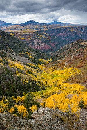 Overlooking Lone Cone and Little Cone from Last Dollar Road, near Telluride, CO