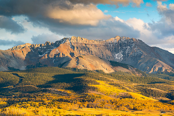 Palmyra Peak & Silver Mountain from Last Dollar Road near Telluride, CO