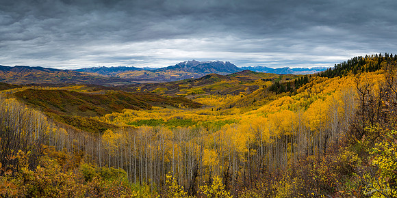 Chair Mountain and Ragged Peak from County Road 265, Gunnison National Forest