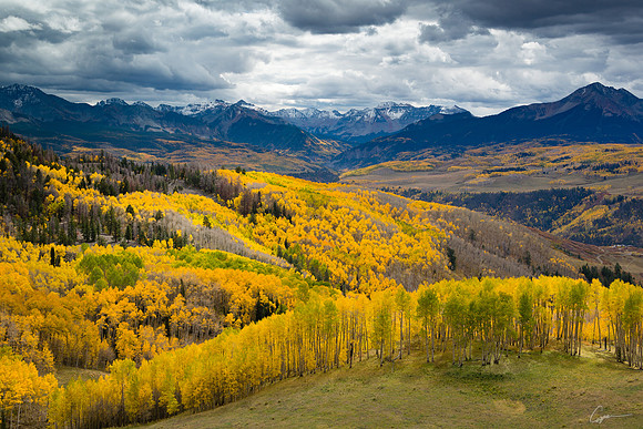 Overlooking the San Juan Mountains from Last Dollar Road near Telluride, CO