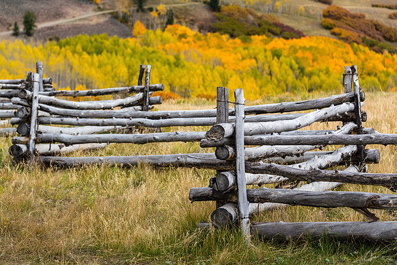 Fence along Last Dollar Road near Telluride, CO